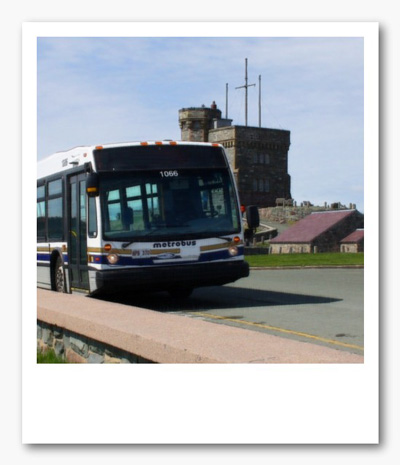 Image of Metrobus charter near Cabot Tower